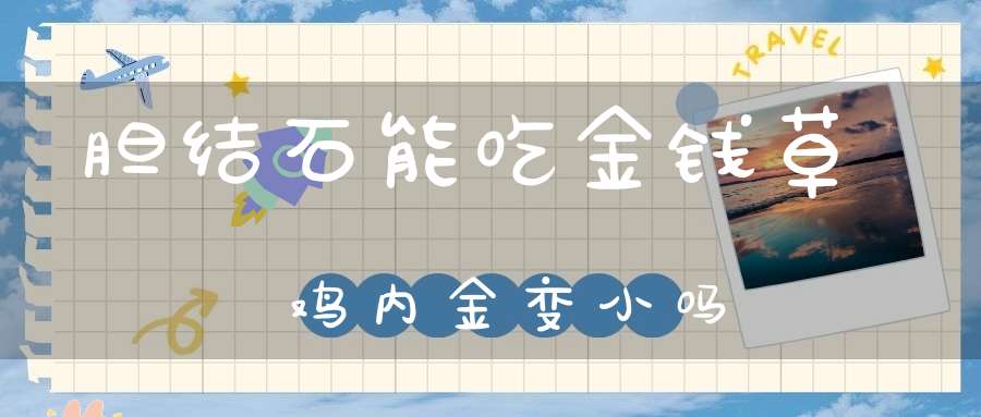 胆结石能吃金钱草鸡内金变小吗？