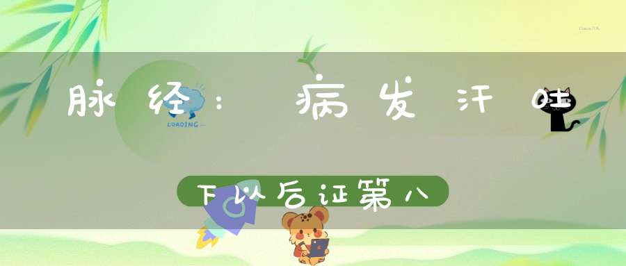 脉经:病发汗吐下以后证第八
