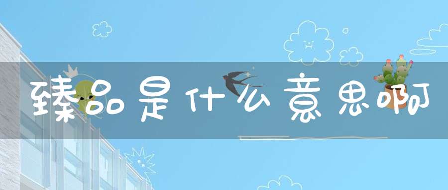 臻品是什么意思啊
