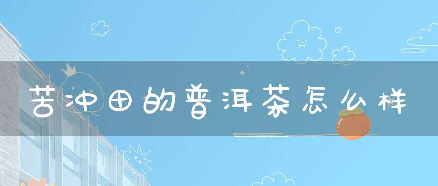 苦冲田的普洱茶怎么样