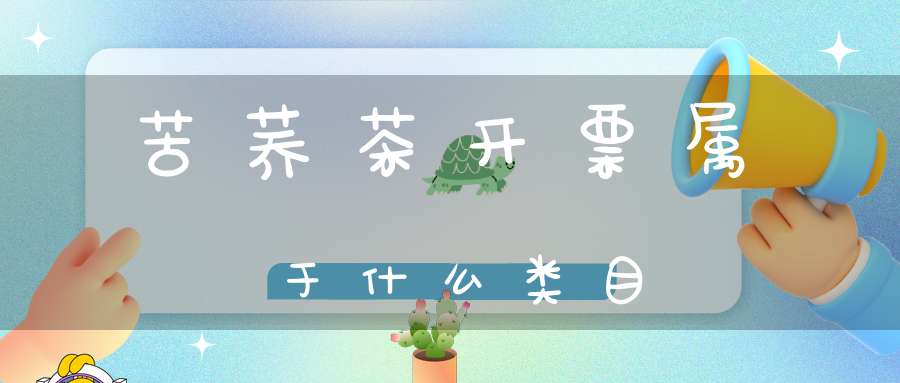 苦荞茶开票属于什么类目