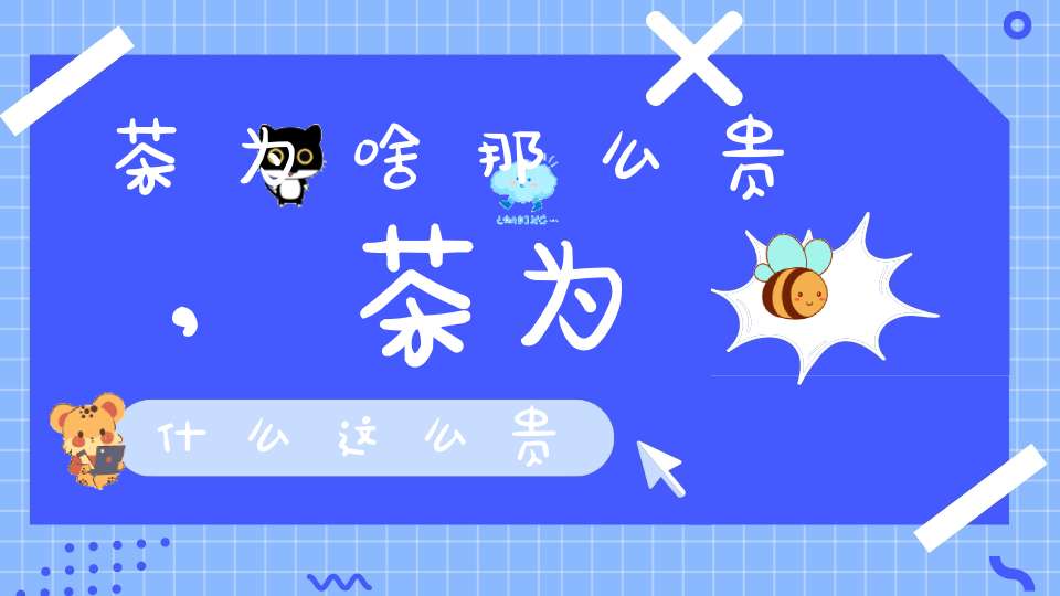 茶为啥那么贵,茶为什么这么贵