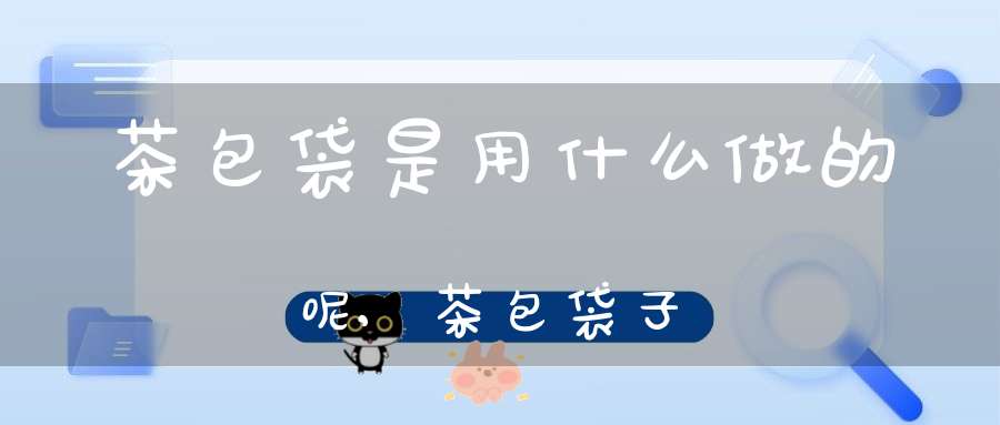 茶包袋是用什么做的呢,茶包袋子