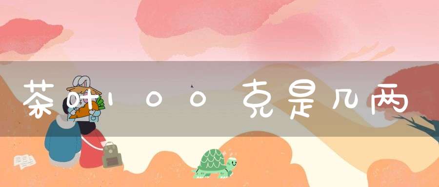 茶叶100克是几两