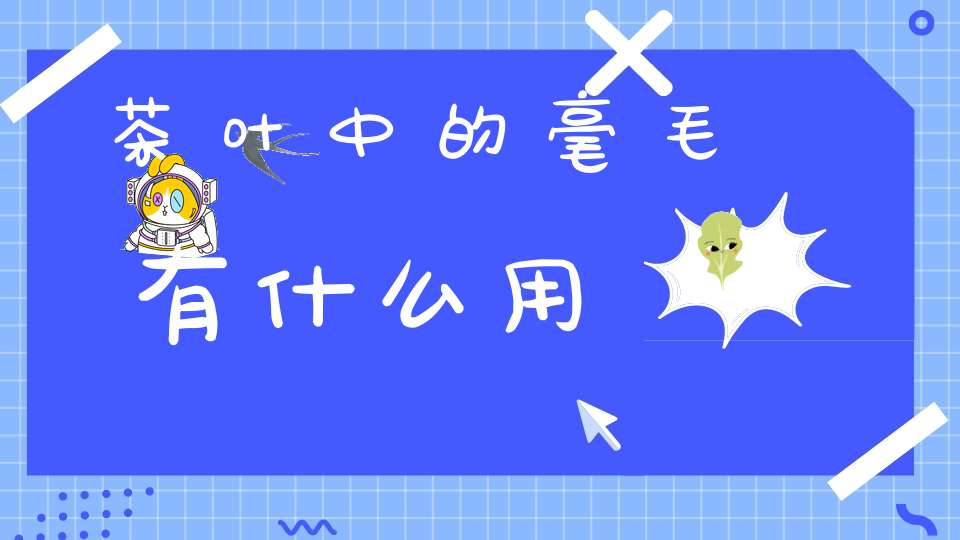 茶叶中的毫毛有什么用