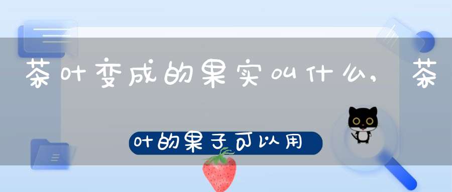 茶叶变成的果实叫什么,茶叶的果子可以用来干嘛