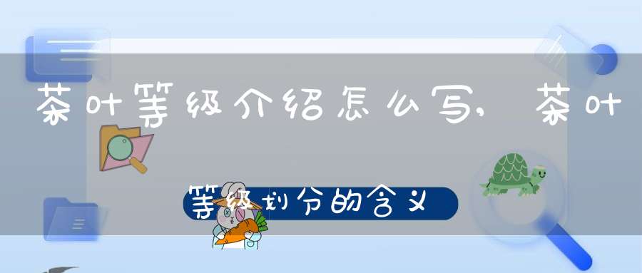 茶叶等级介绍怎么写,茶叶等级划分的含义