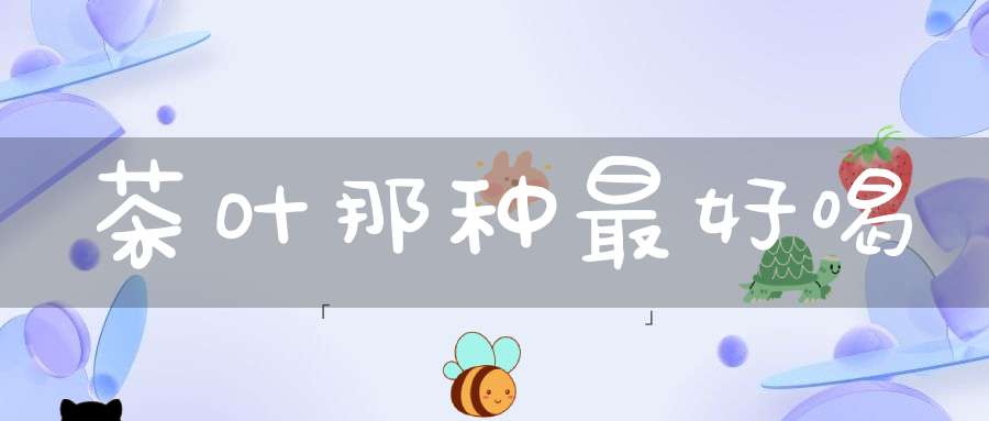 茶叶那种最好喝
