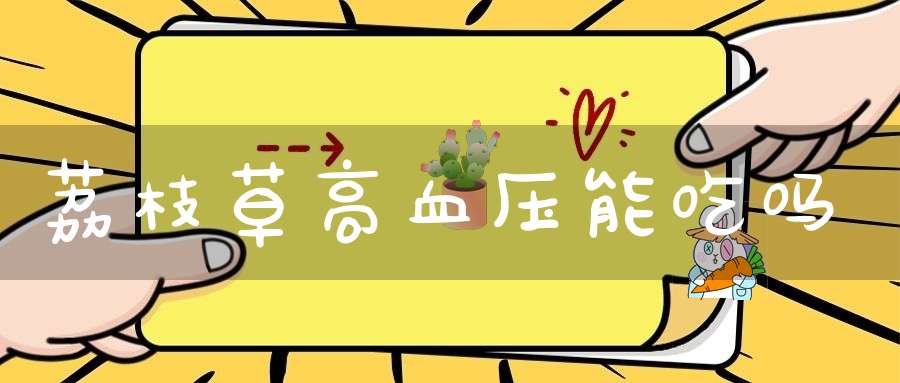 荔枝草高血压能吃吗？