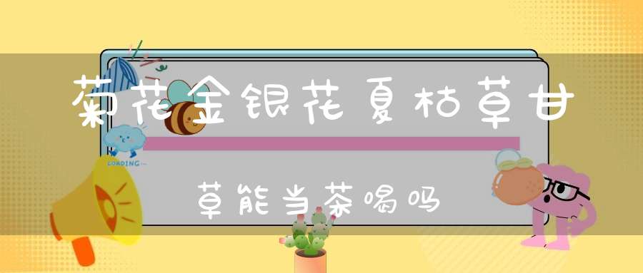 菊花金银花夏枯草甘草能当茶喝吗？
