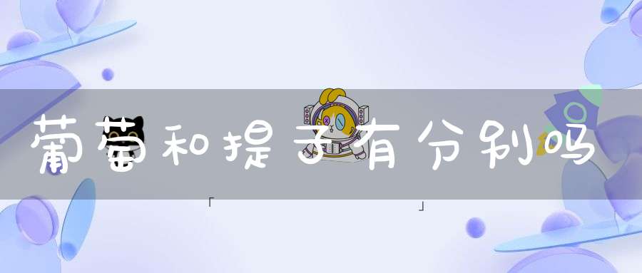 葡萄和提子有分别吗？