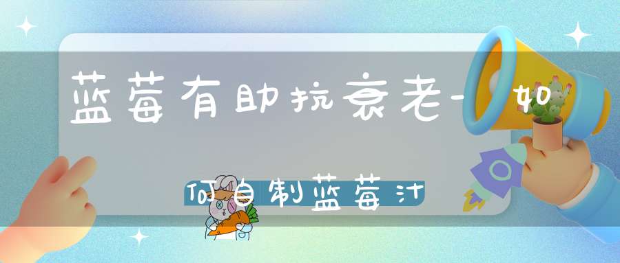蓝莓有助抗衰老-如何自制蓝莓汁？