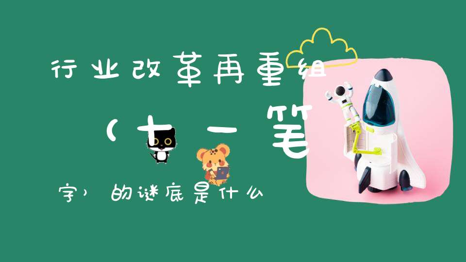 行业改革再重组 （十一笔字）的谜底是什么?