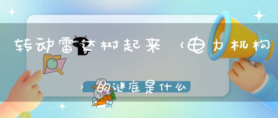 转动雷达树起来 （电力机构）的谜底是什么?