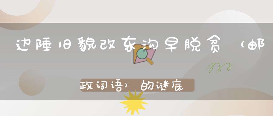 边陲旧貌改，东沟早脱贫 （邮政词语）的谜底是什么?