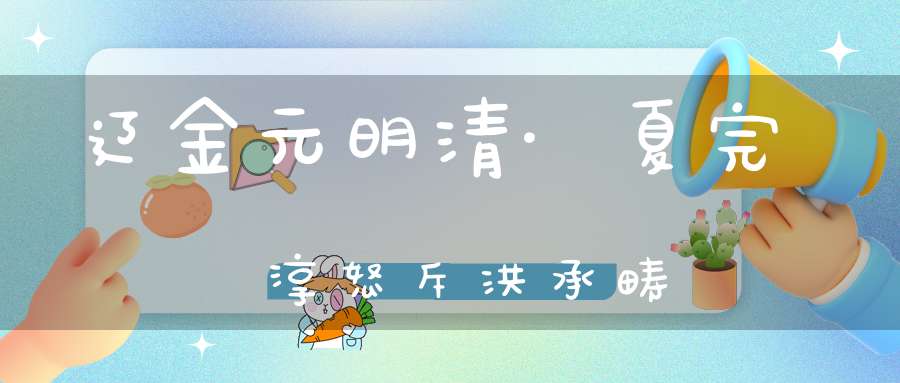 辽金元明清·夏完淳怒斥洪承畴