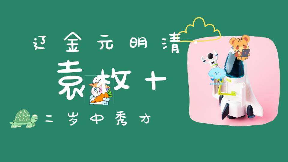 辽金元明清·袁枚十二岁中秀才