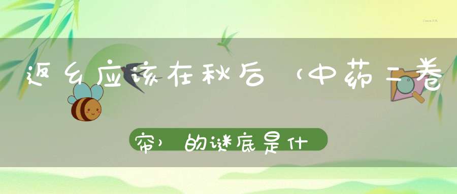 返乡应该在秋后 （中药二，卷帘）的谜底是什么?