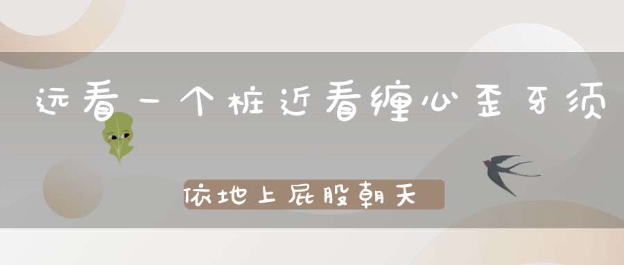 远看一个桩，近看缠心歪，牙须依地上，屁股朝天坐。 （猜一动物）