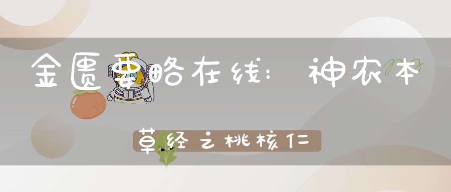 金匮要略在线:神农本草经之桃核仁