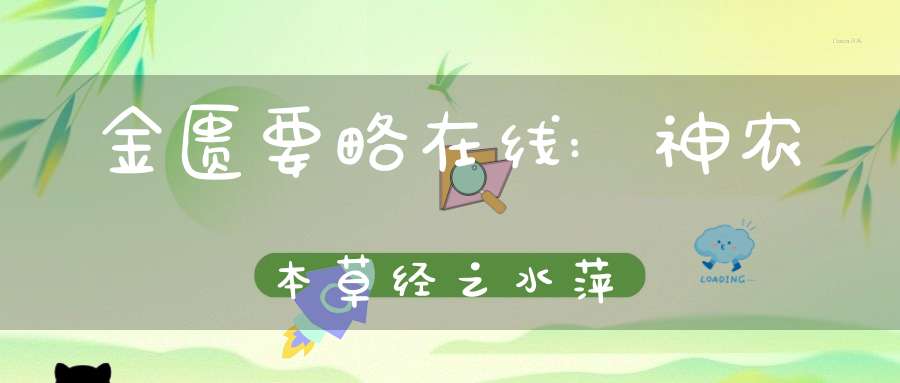 金匮要略在线:神农本草经之水萍