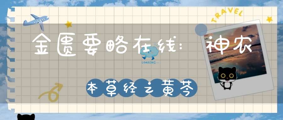 金匮要略在线:神农本草经之黄芩