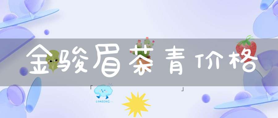金骏眉茶青价格