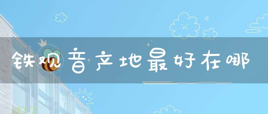 铁观音产地最好在哪