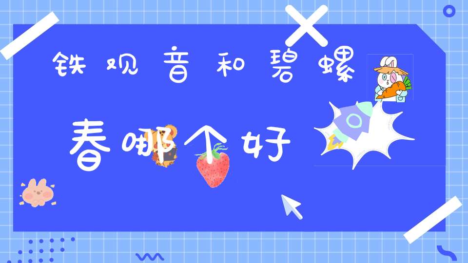 铁观音和碧螺春哪个好