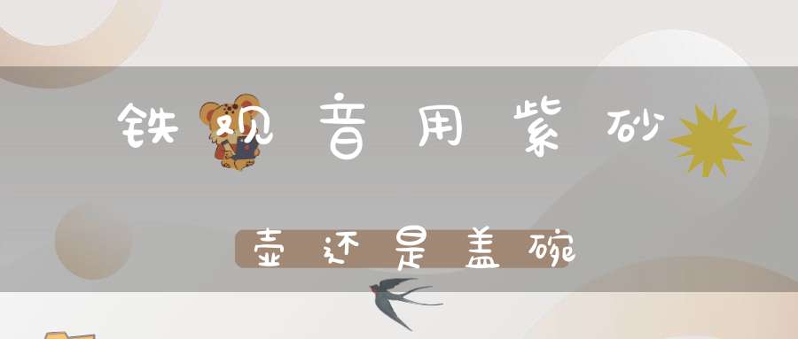 铁观音用紫砂壶还是盖碗