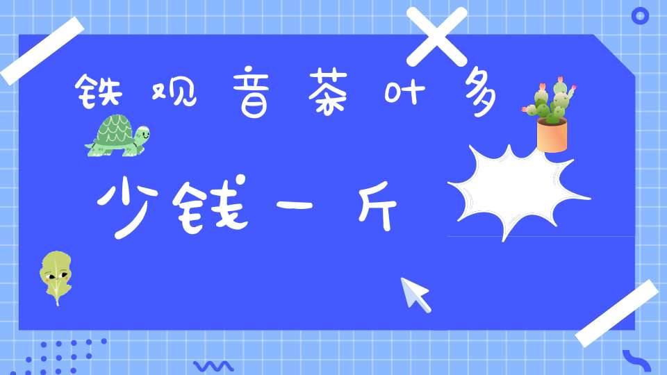 铁观音茶叶多少钱一斤