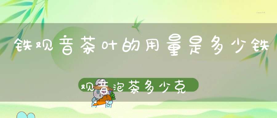 铁观音茶叶的用量是多少铁观音泡茶多少克