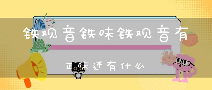 铁观音铁味铁观音有正味还有什么