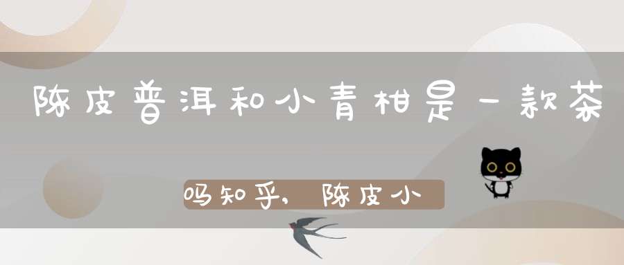 陈皮普洱和小青柑是一款茶吗知乎,陈皮小青柑柑普茶普洱