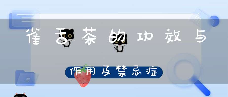 雀舌茶的功效与作用及禁忌症