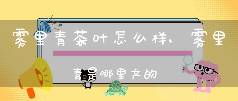 雾里青茶叶怎么样,雾里青是哪里产的