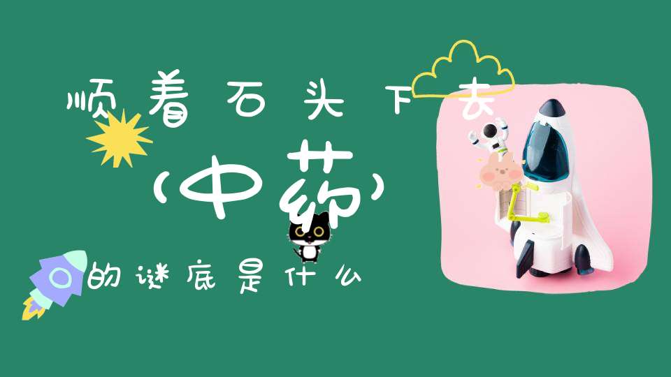 顺着石头下去 （中药）的谜底是什么?