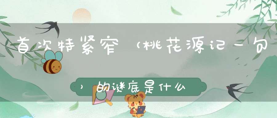 首次特紧窄 （桃花源记一句）的谜底是什么?