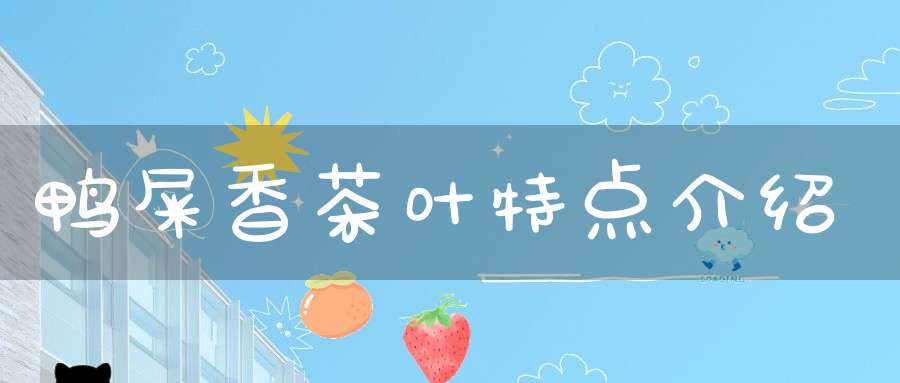 鸭屎香茶叶特点介绍