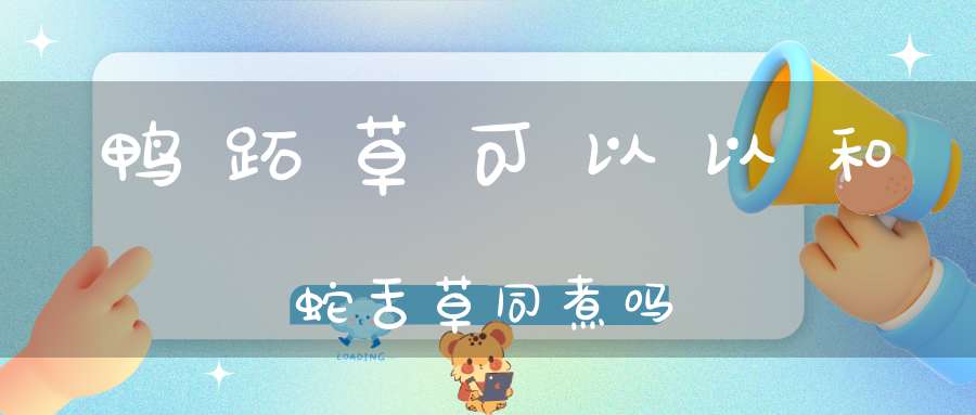 鸭跖草可以以和蛇舌草同煮吗？