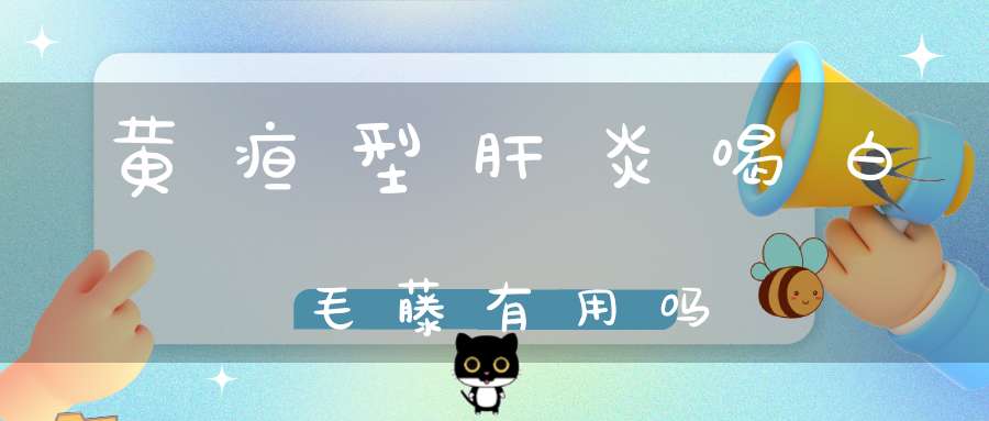黄疸型肝炎喝白毛藤有用吗？