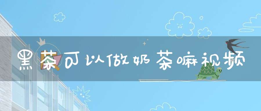 黑茶可以做奶茶嘛视频