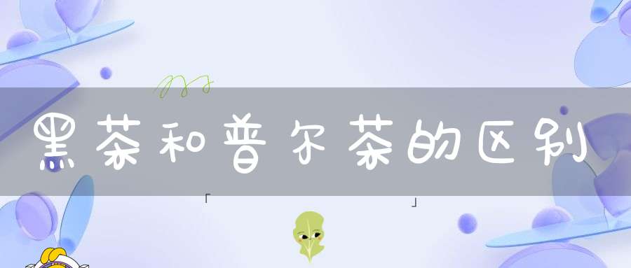 黑茶和普尔茶的区别