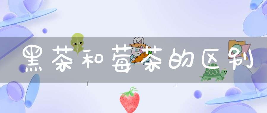黑茶和莓茶的区别
