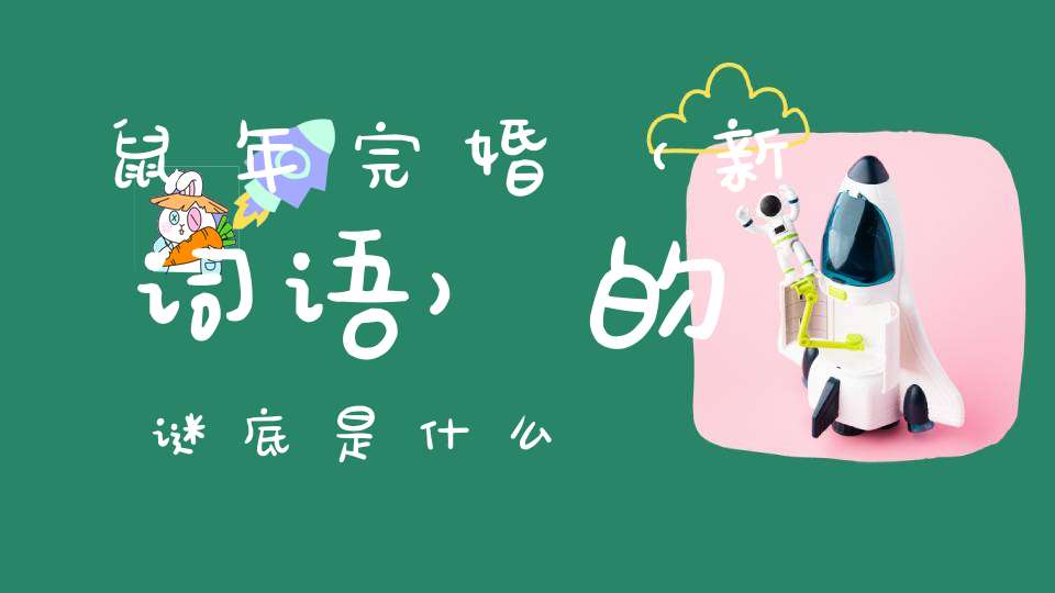 鼠年完婚 （新词语）的谜底是什么?